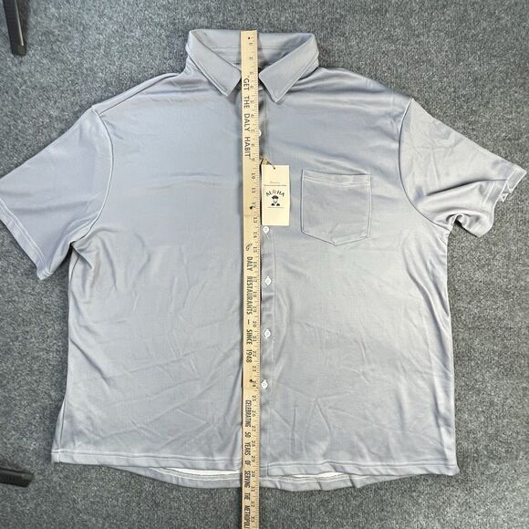 Aloha Button Up Shirt Mens Extra Large Pocket Spandex Casual Short Sleeve XL - Picture 10 of 16